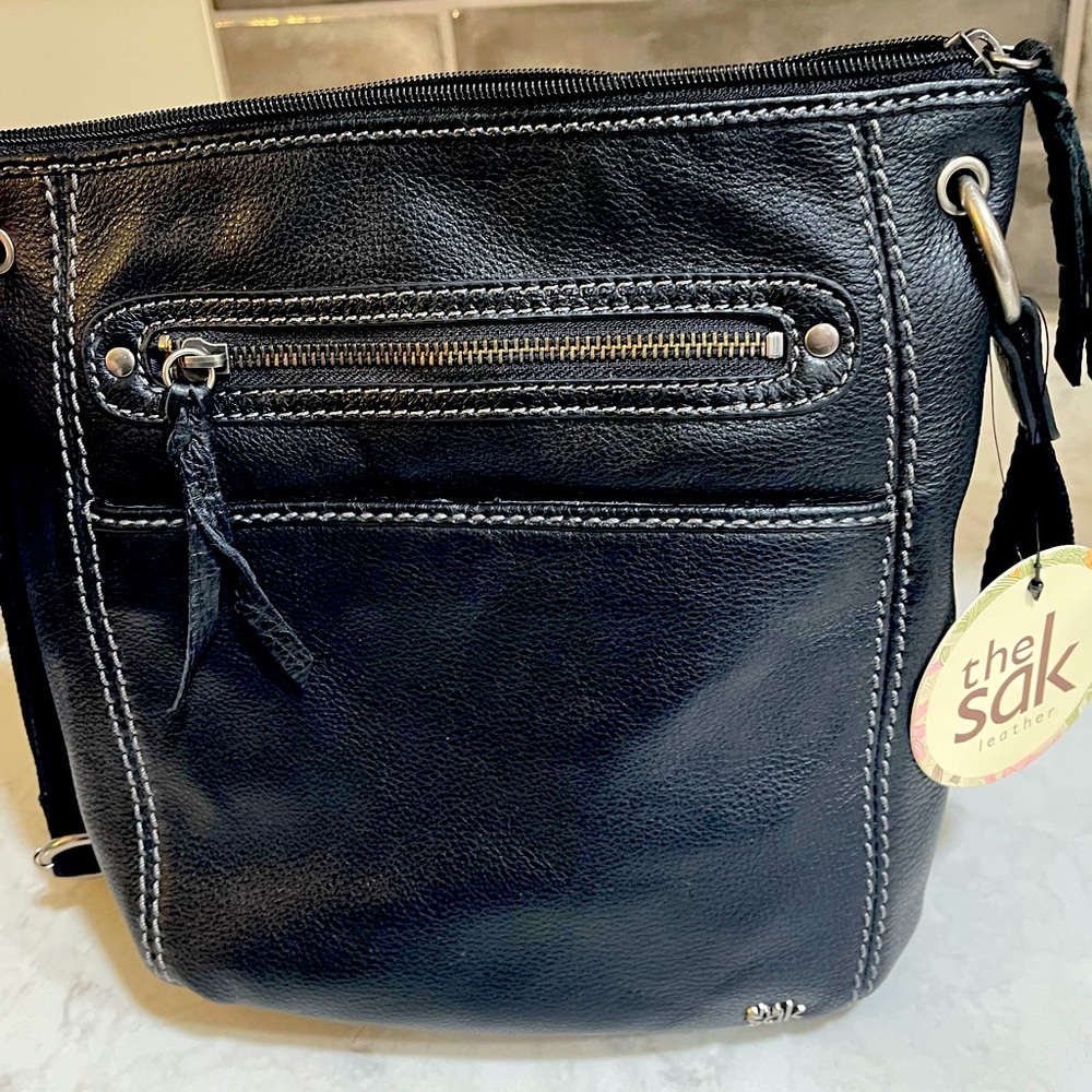 The Sak Black crossbody - Goldtone hardware